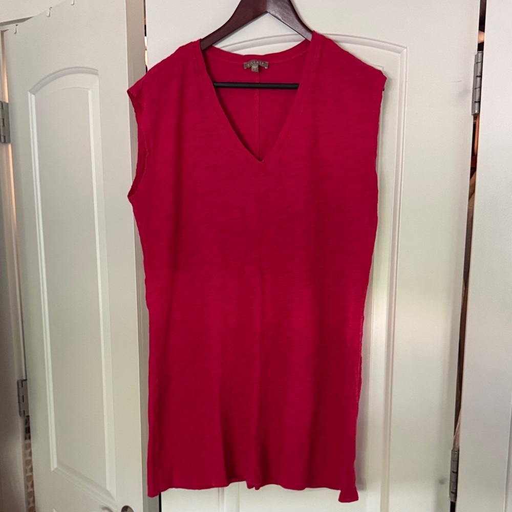 Lilla P Vivid Red Sleeveless V-Neck Tank Top